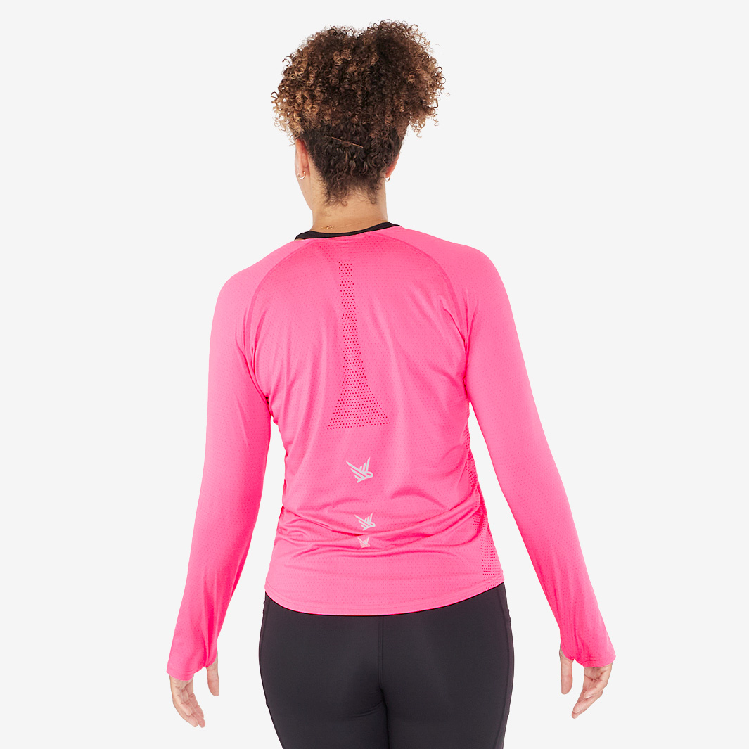 Alternative view of Runner Recycled Long Sleeve T-Shirt (Fluoro Pink)