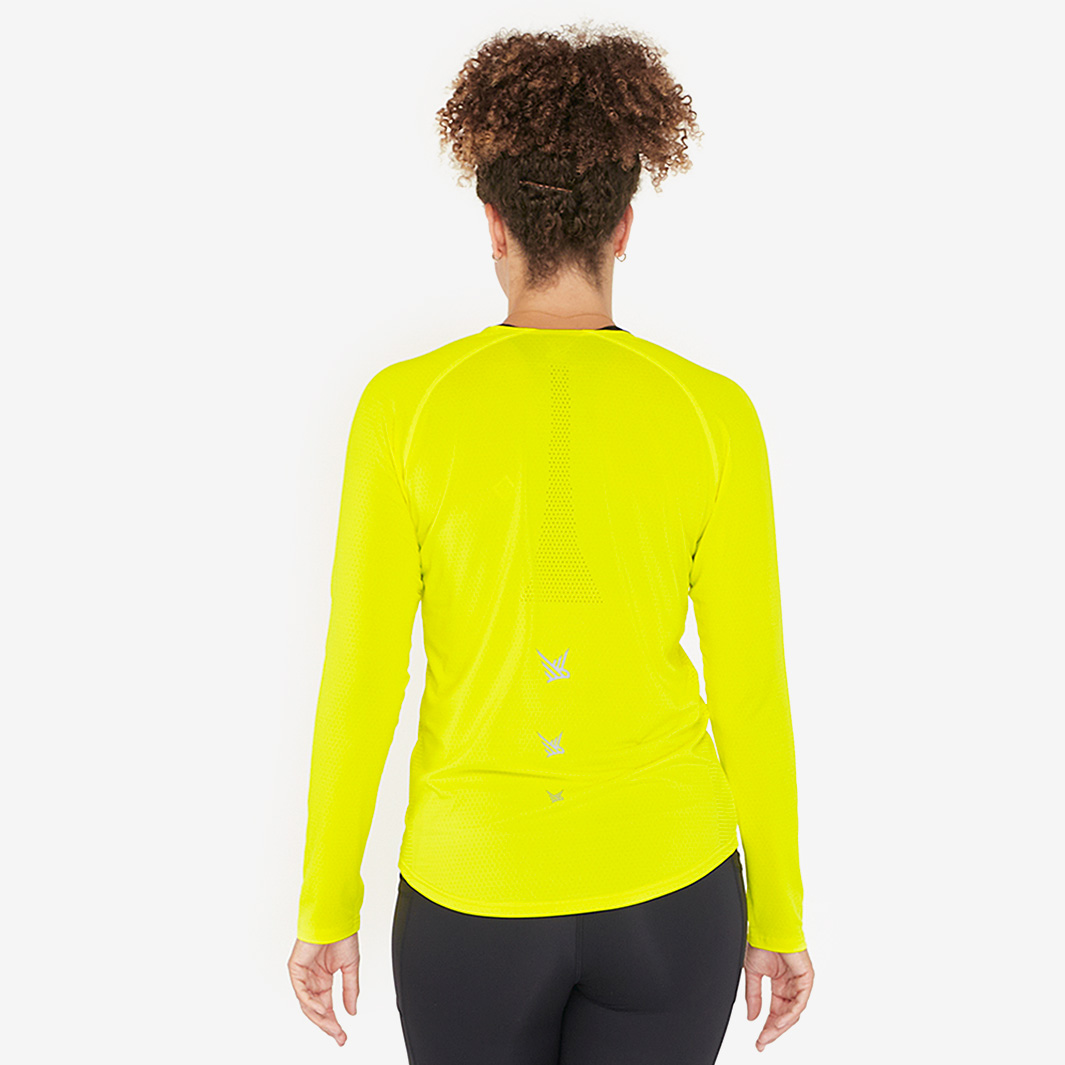 Alternative view of Runner Recycled Long Sleeve T-Shirt (Bright Yellow)