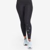 Runner High Waisted Full Length Leggings (Black & Silver)
