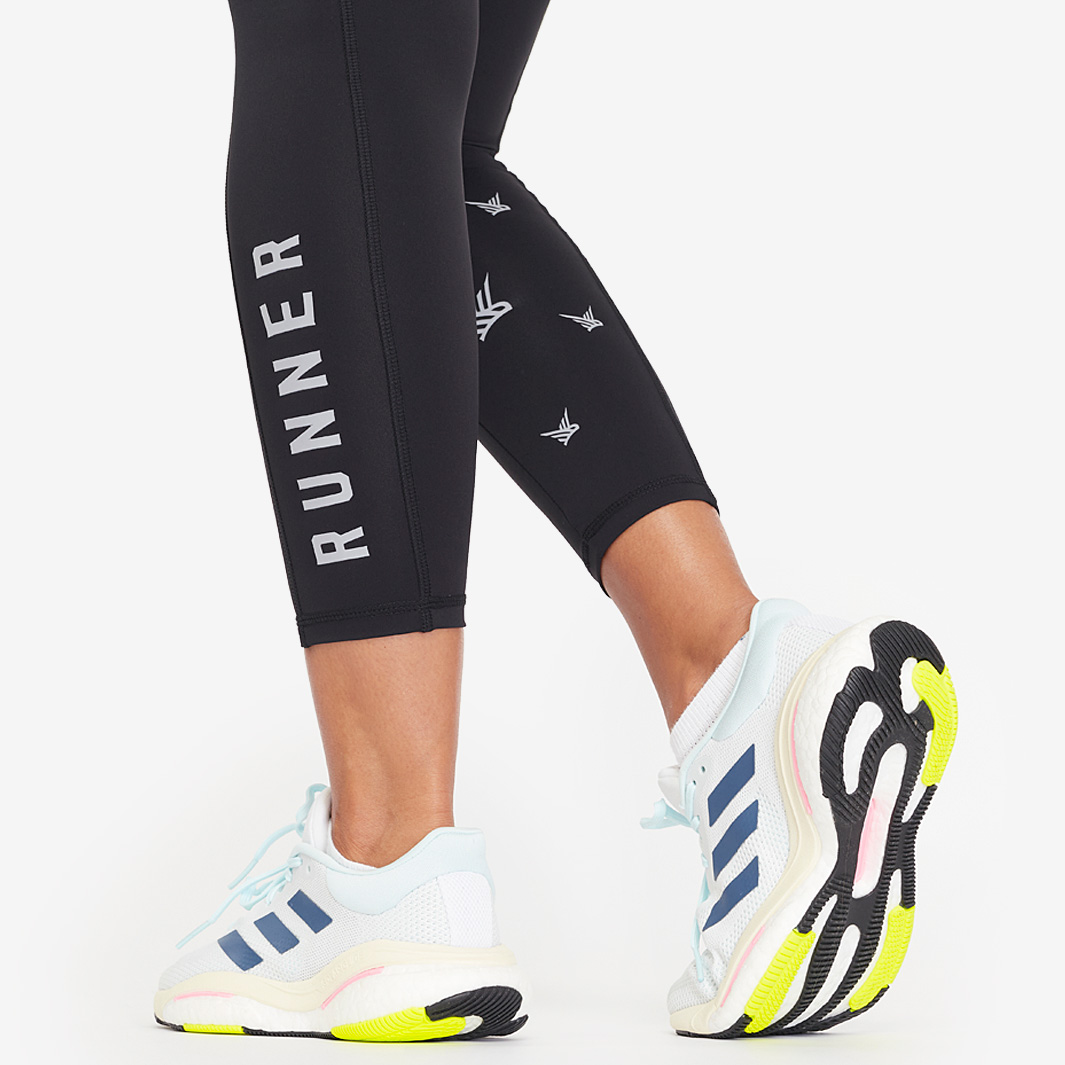 Alternative view of Runner High Waisted 7/8 Leggings (Black & Silver)