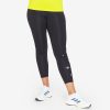 Runner High Waisted 7/8 Leggings (Black & Silver)