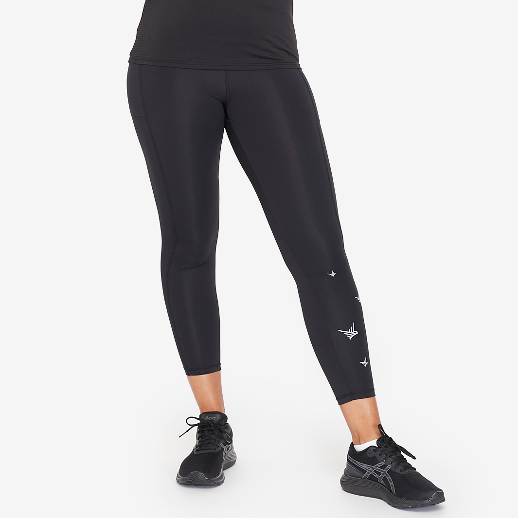 This Mum Runs High Waisted 7/8 Leggings (Black & Silver)
