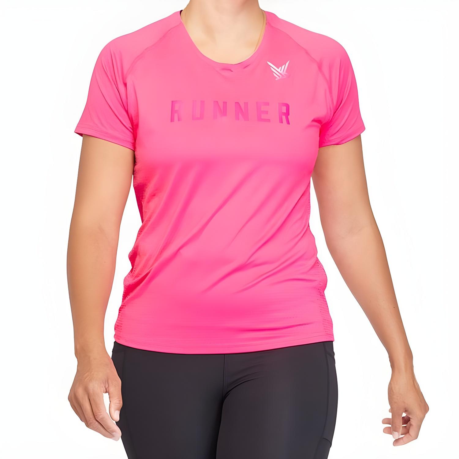 Runner Recycled T-Shirt (Fluoro Pink)