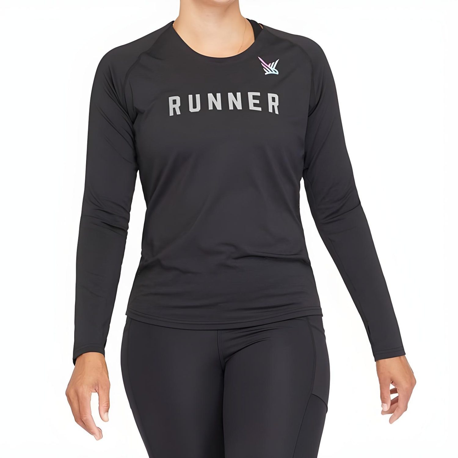 Runner Recycled Long Sleeve T-Shirt (Black)