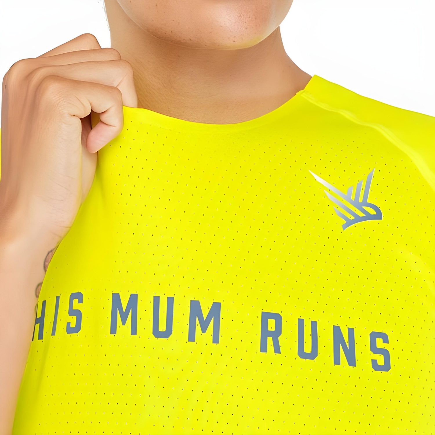 Alternative view of This Mum Runs Recycled T-Shirt (Bright Yellow)