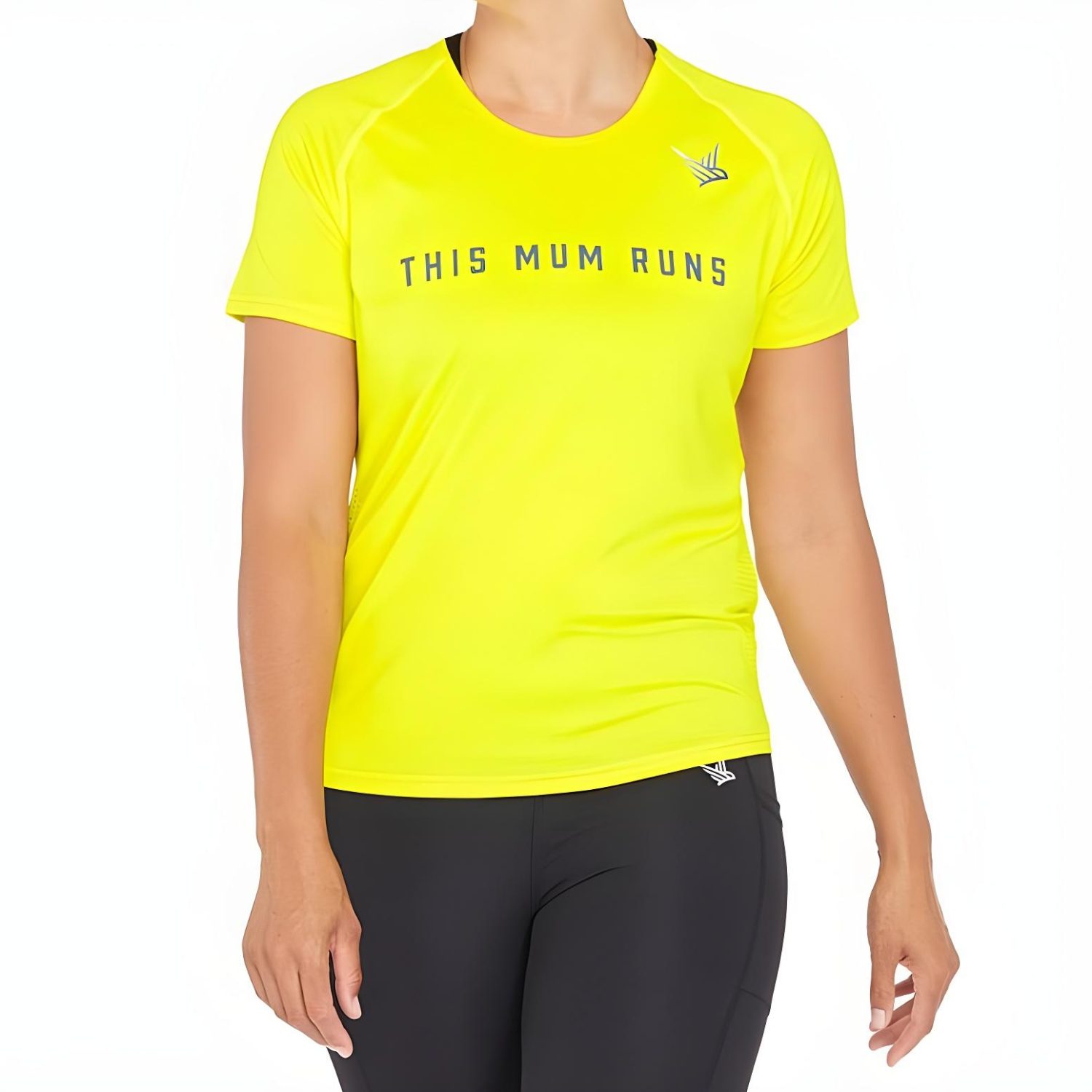 This Mum Runs Recycled T-Shirt (Bright Yellow)