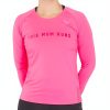 This Mum Runs Recycled Long Sleeve T-Shirt (Fluoro Pink)