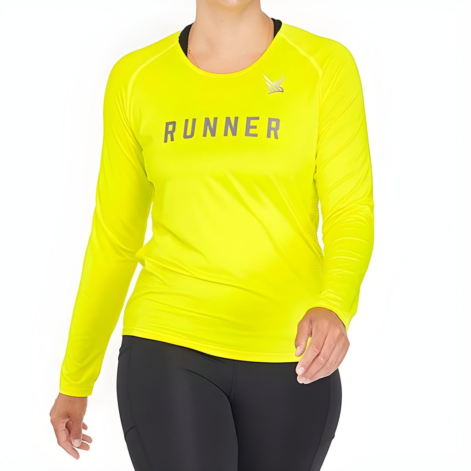 Runner Recycled Long Sleeve T-Shirt (Bright Yellow)