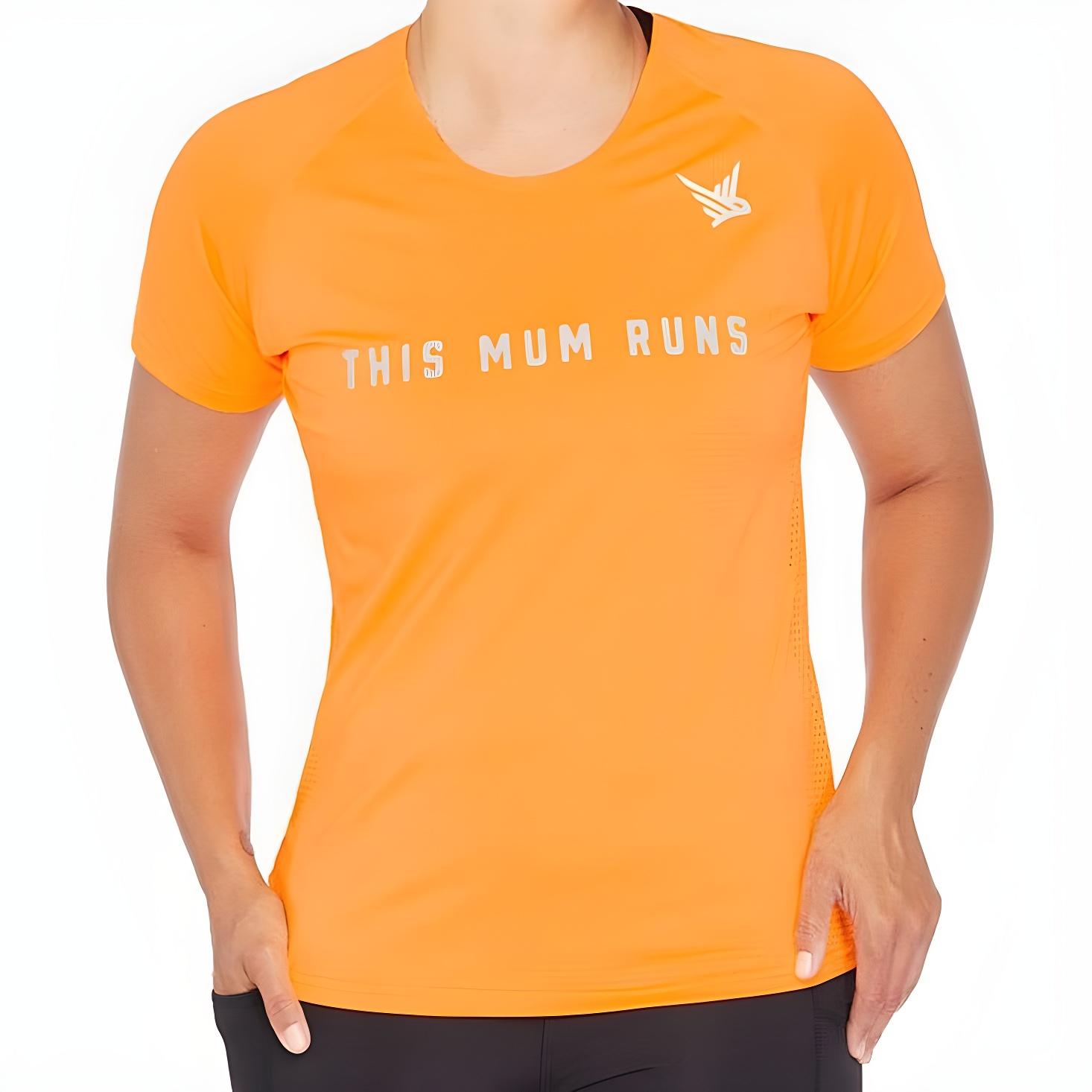 This Mum Runs Recycled T-Shirt (Vibrant Orange)