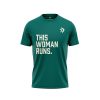 This Woman Runs Technical T-Shirt [Jade]