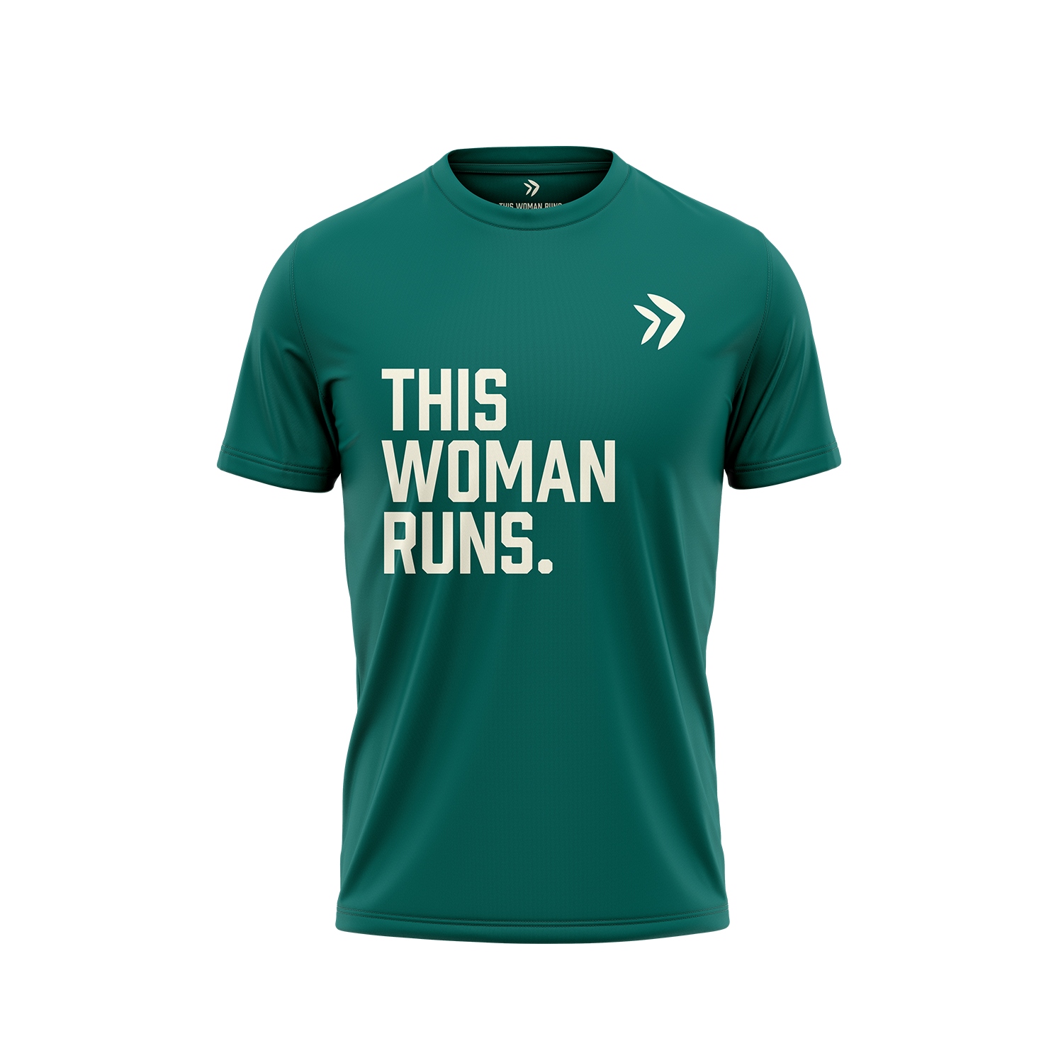 This Woman Runs Technical T-Shirt [Jade]