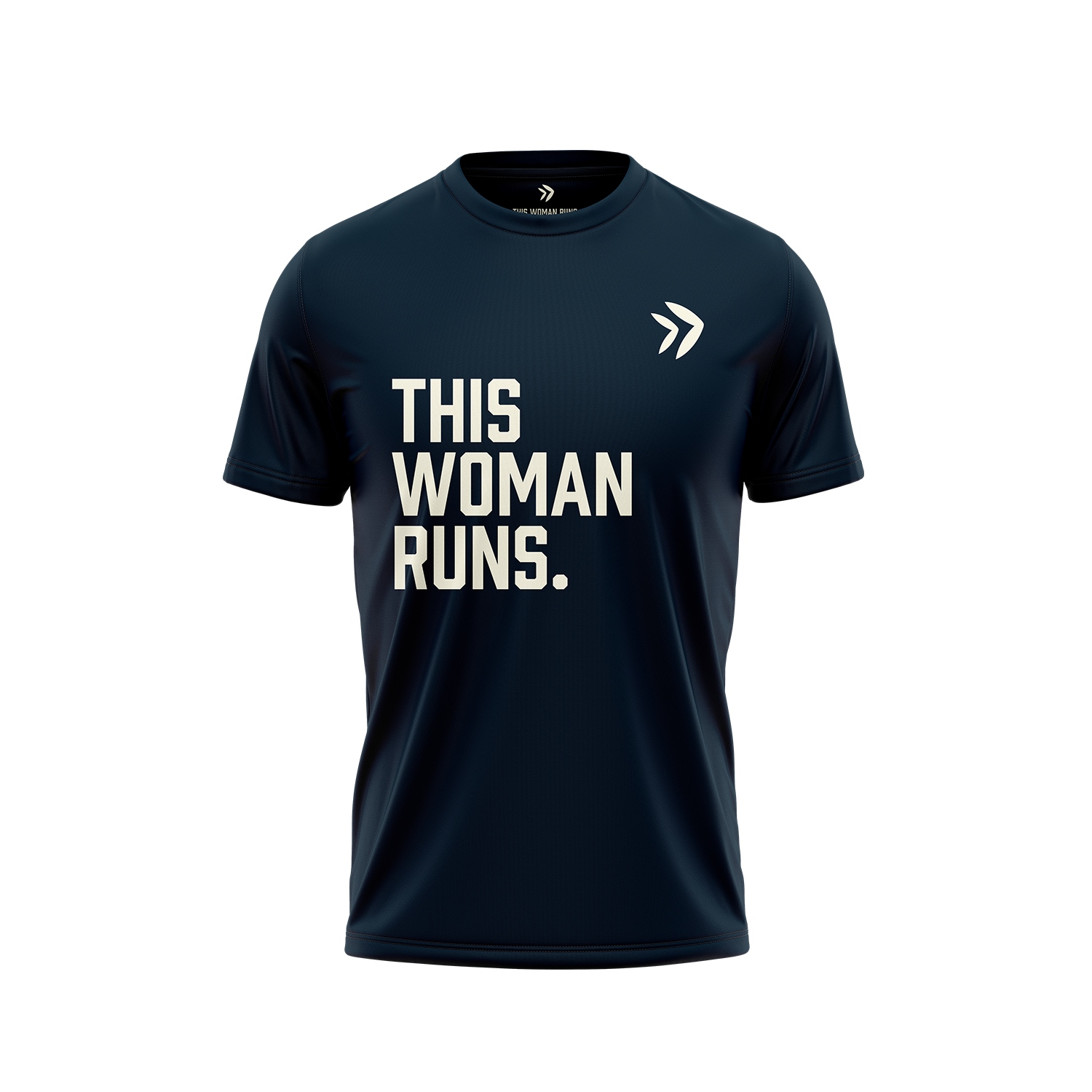 This Woman Runs Technical T-Shirt [Navy]